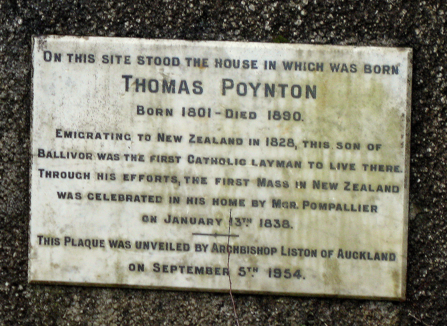 Poynton's Plaque